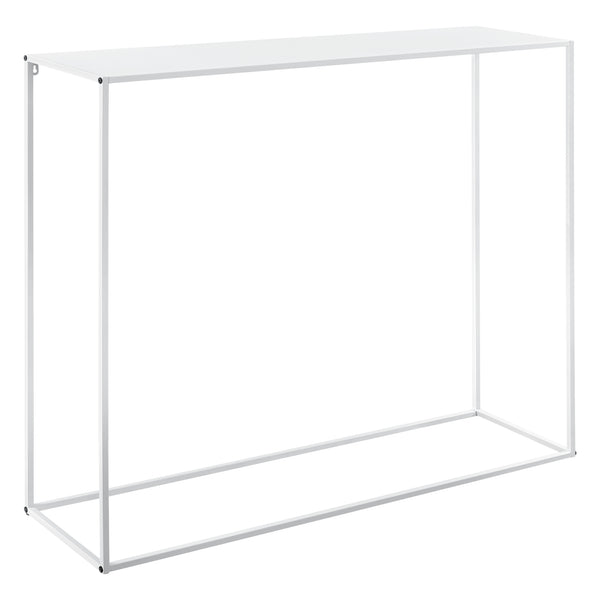 Mesa consola Aiora 95x110x32cm Metal Blanco [en.casa]