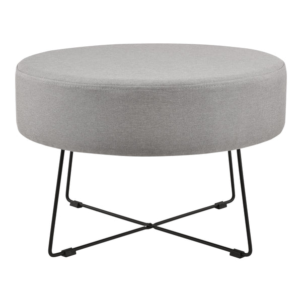 Mesa de centro Nelson Ø 60 cm Tapizado Gris/Negro en.casa