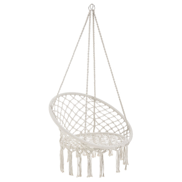 Silla colgante Tampico Máx. 100 kg para interior y exterior Crema casa.pro
