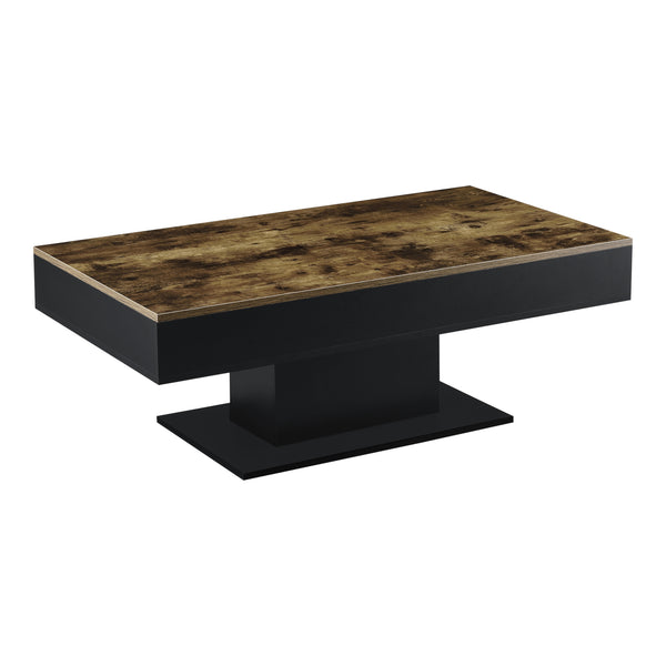 Mesa de centro Lünen aspecto madera/negro [en.casa]