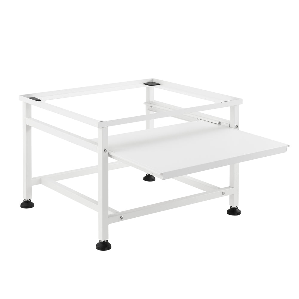 Pedestal para lavadora Florimont con estante extraíble de acero [en.casa] - premiumXL