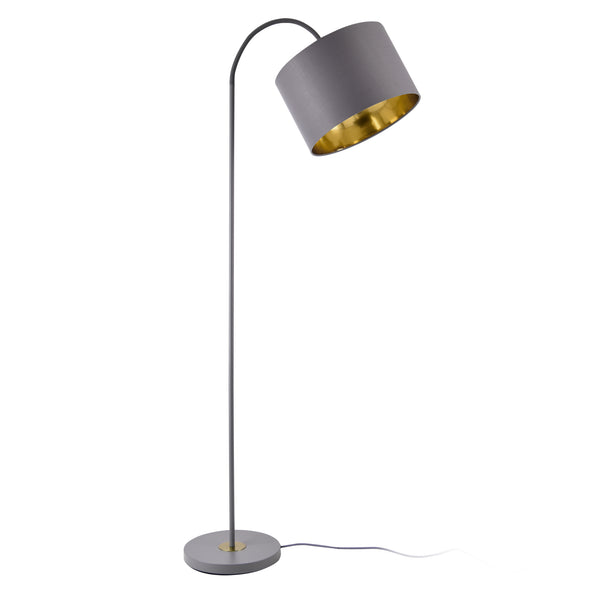 Lámpara de pie Toledo 173cm 1xE27 Metal Gris lux.pro