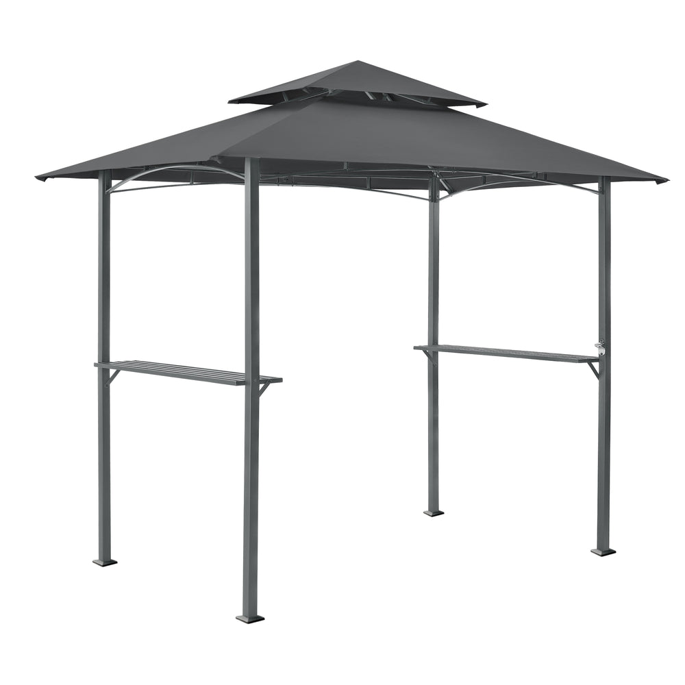 Pabellón para barbacoa Parga 250x241x151cm gris oscuro en.casa - premiumXL