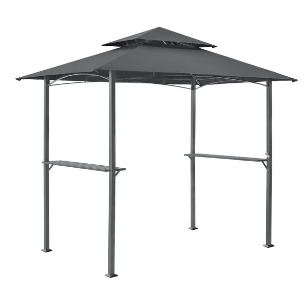 Gazebo del Pabellón para la Barbacoa Parga 250 x 241 x 151 cm Gris Antracita [en.casa]®