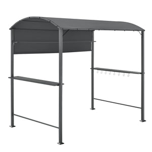 Gazebo del Pabellón para la Barbacoa Pyrgos 215 x 220 x 140 cm Gris oscuro [en.casa]