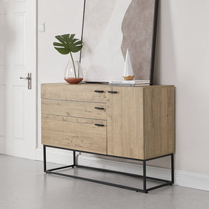 Aparador Hylte 115x40x79cm en aspecto de roble en.casa