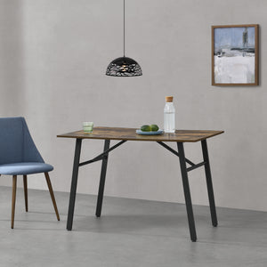 Mesa de comedor Flatanger 110x70x75cm para 4 personas Tono de madera oscura [en.casa]