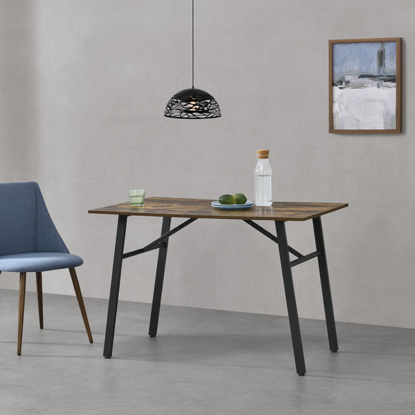 Mesa de comedor Flatanger 110x70x75cm para 4 personas Tono de madera oscura [en.casa]
