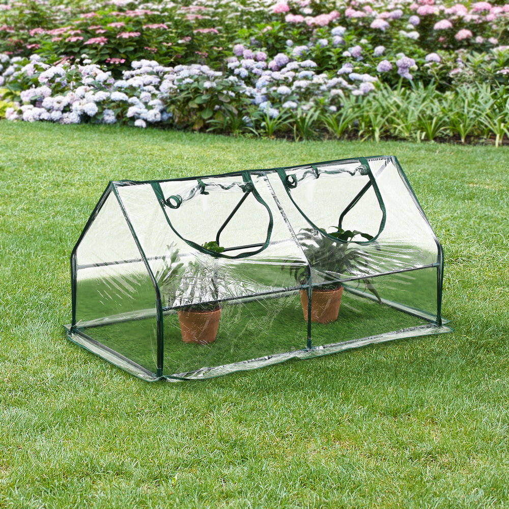 Mini invernadero Laubach 120x60x60cm lámina de PVC transparente [en.casa] - premiumXL
