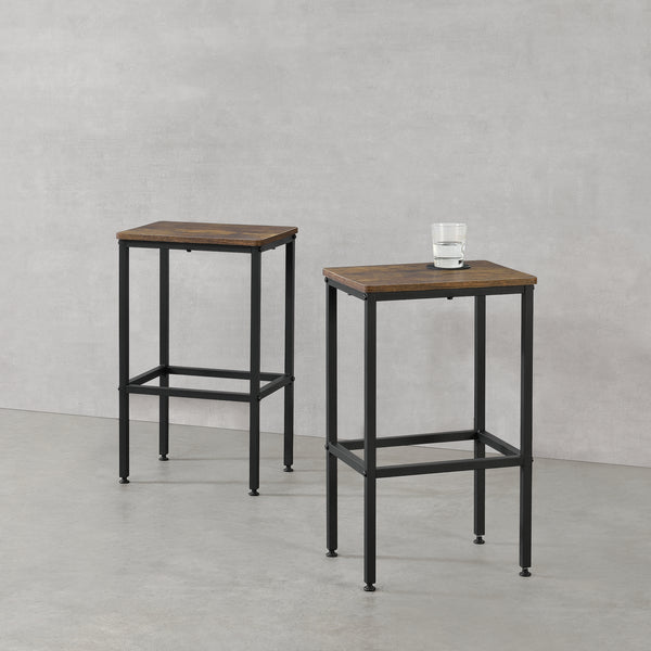 Taburetes de bar Örebro juego de 2 tono de madera oscura en.casa