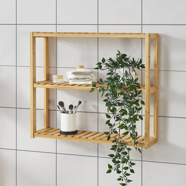 Estantería de bambú Örnsköldsvik 60x15x54cm Madera natural [en.casa]