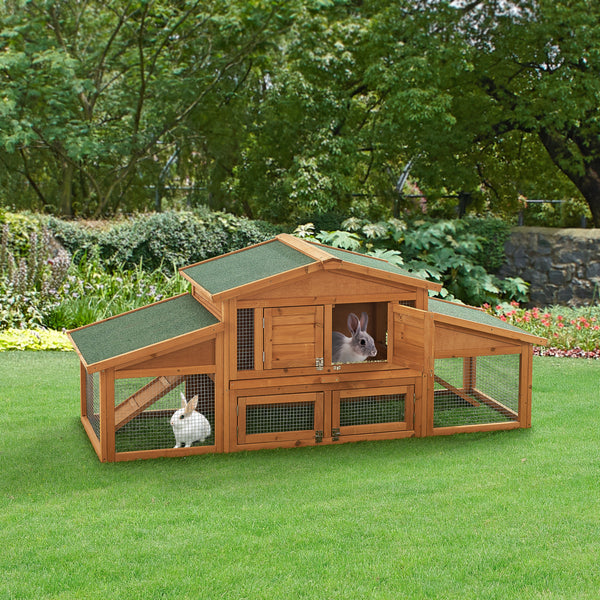 Casa de conejos Schmitten 72x180x62cm madera de abeto [en.casa]