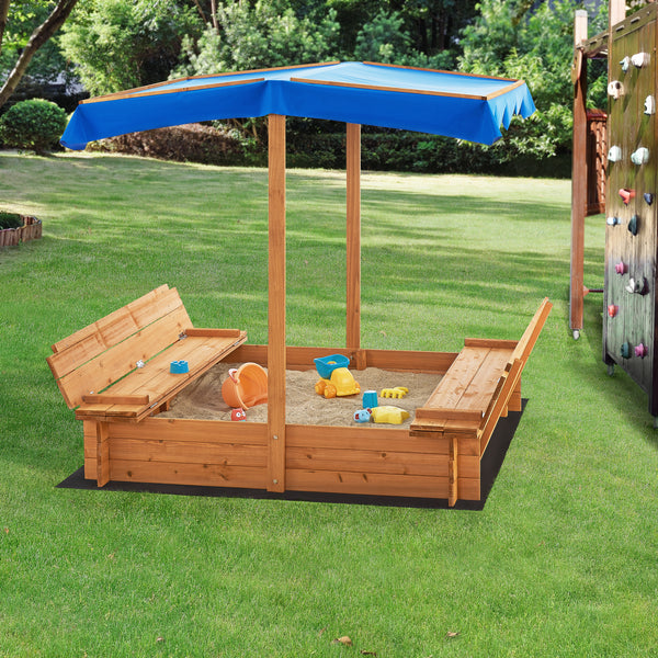 Caja de arena Kellenhusen con techo 120x120x120cm [en.casa]
