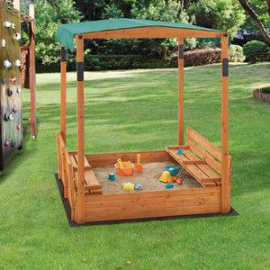 Caja de arena Pitsunda con techo ajustable en altura 145x118x118cm [en.casa]