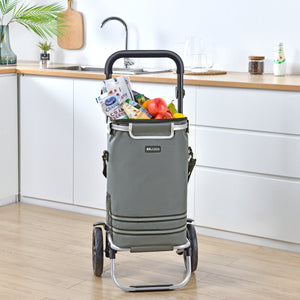 Carrito de compras Namborn 41 litros hasta 20 kg Gris oscuro [en.casa]