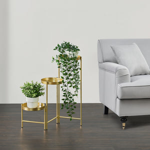 Soporte para flores Kallo color latón [en.casa]