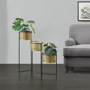 Soporte para flores Doel color latón [en.casa]