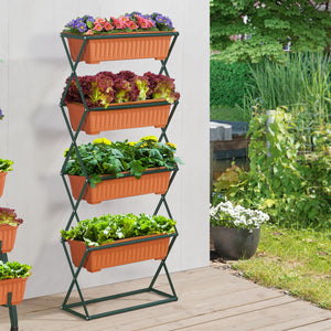 Huerto vertical Veenendaal 51x21x125 cm de 4 niveles [en.casa]