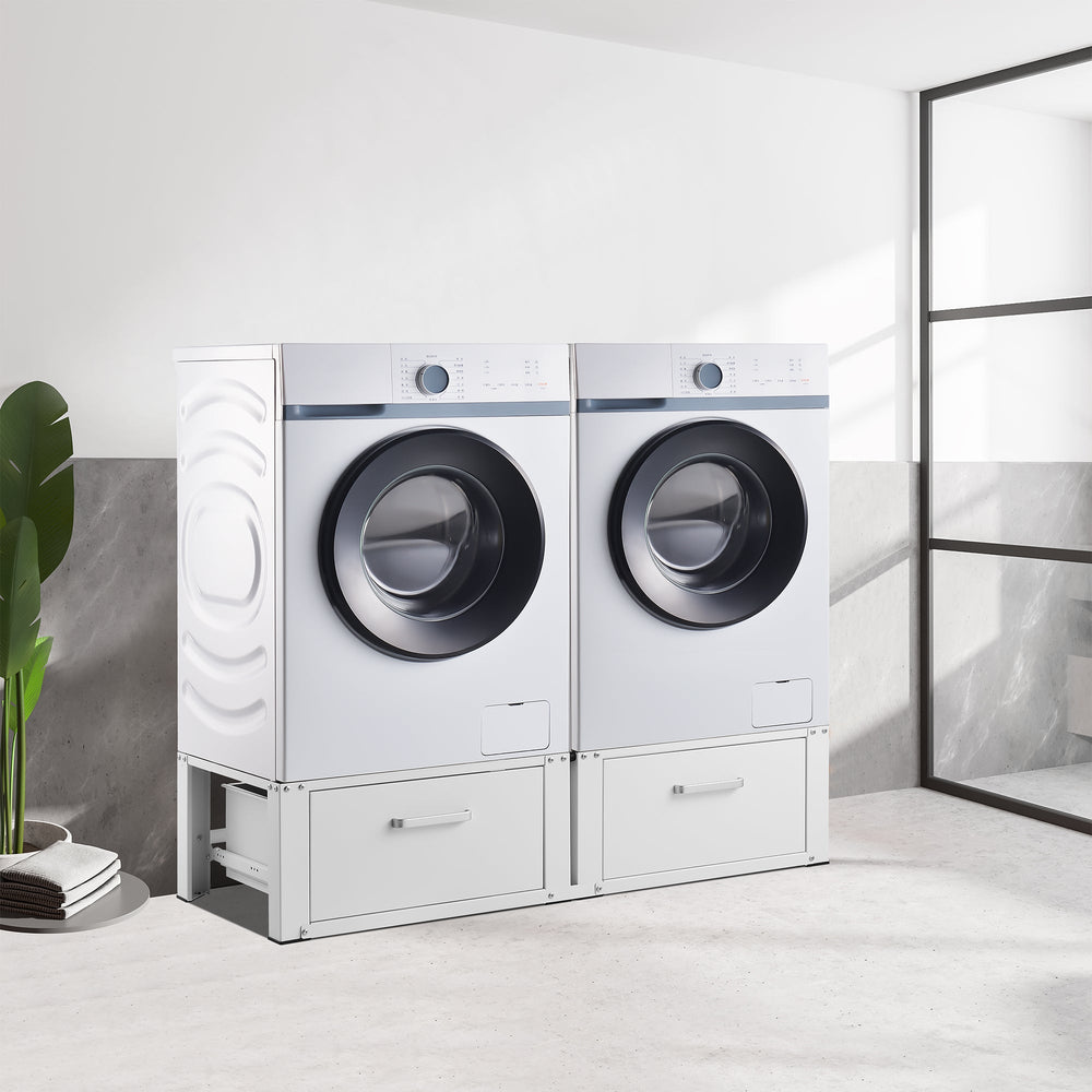 Estructura doble Heyen con 2 cajones blanco [en.casa] - premiumXL