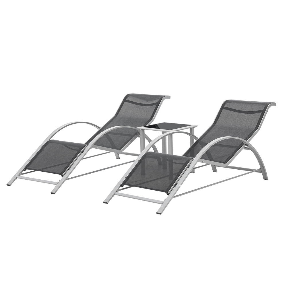 Conjunto de muebles de jardín Binetto 3 piezas [en.casa] - premiumXL