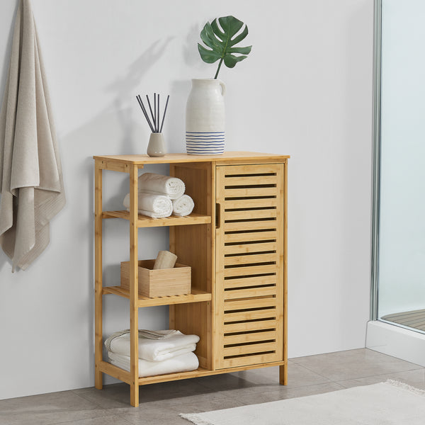 Armario de baño Vetlanda Bambú 87x66x33 cm [en.casa]