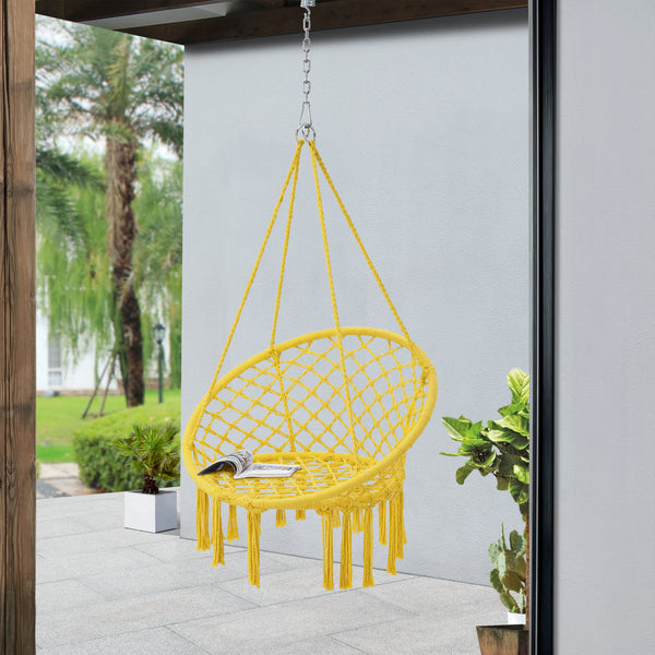 Silla colgante Jaina máx. 120 kg Amarillo [en.casa]
