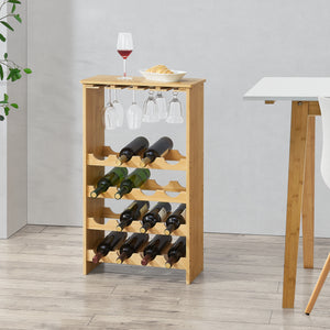 Estantería para vino de bambú Fetlar 84,8 x 50 x 24 cm [en.casa]