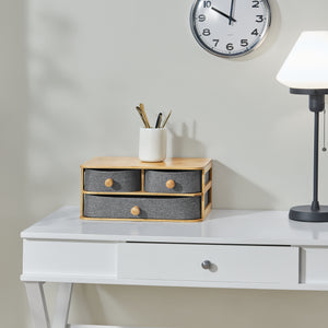 Organizador de escritorio de bambú Mäntsälä [en.casa]