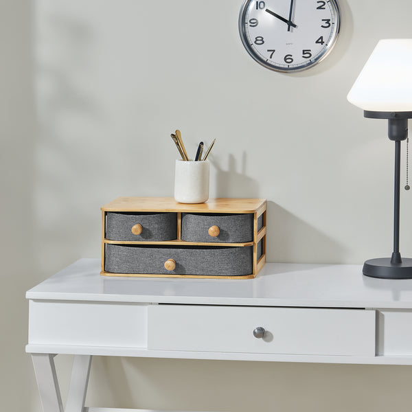 Organizador de escritorio de bambú Mäntsälä [en.casa]