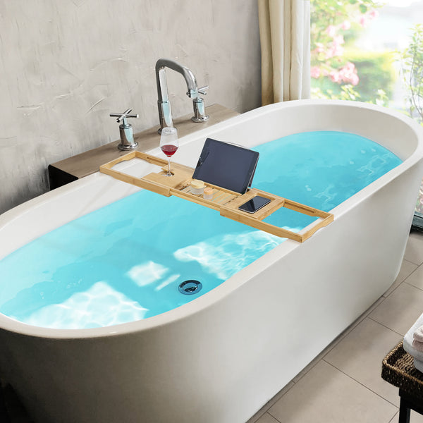 Estante para bañera Orivesi de bambú extensible 70 - 105,5 cm [en.casa]