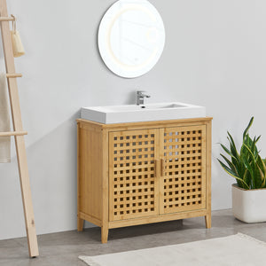 Mueble bajo lavabo Ingmarsö Bambú 60x67x30cm [en.casa]