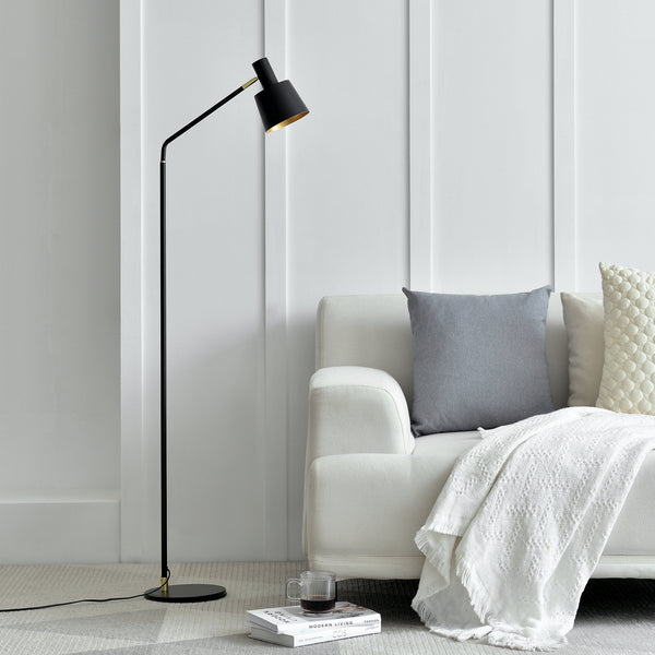 Lámpara de pie Bristol ajustable negra [lux.pro]