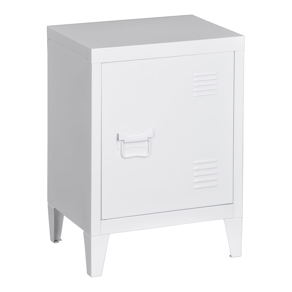 Mesita de noche Inari tirador de puerta izquierdo acero [en.casa] - premiumXL