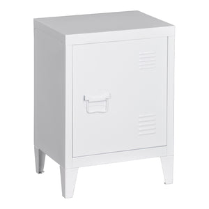 Mesita de noche Inari Tirador de puerta izquierdo Acero [en.casa]