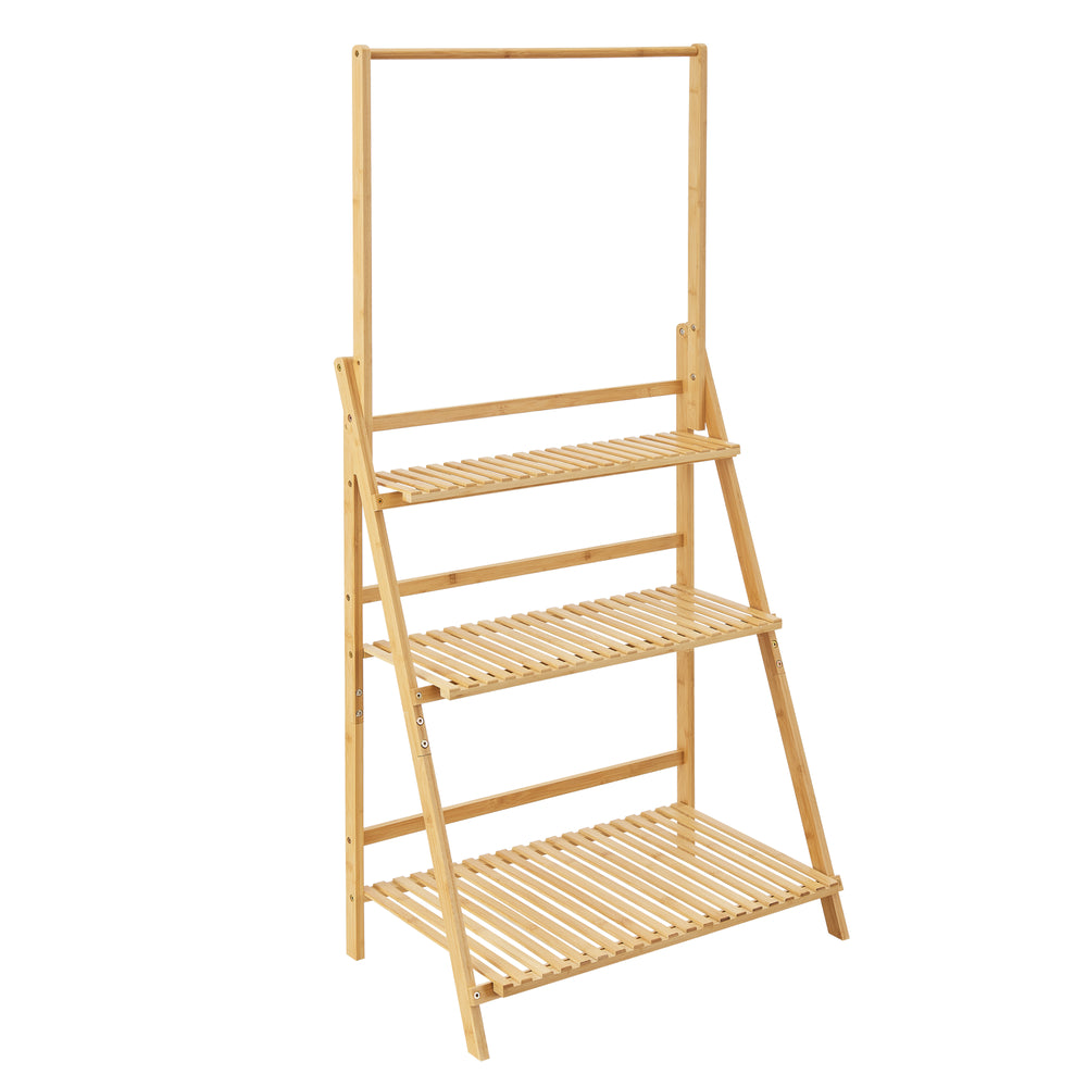 Escalera para plantas Brändö 3 niveles 144 x 70 x 39,5 cm bambú [en.casa] - premiumXL