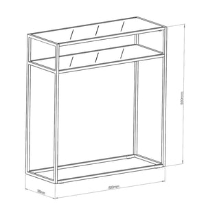 Mesa consola Kuhmo 85 x 80 x 30 cm Negro [en.casa]