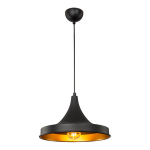 Lámpara colgante Bamber Bridge 22,5 x 32,5 cm 1 llama Negro / Color latón [lux.pro]