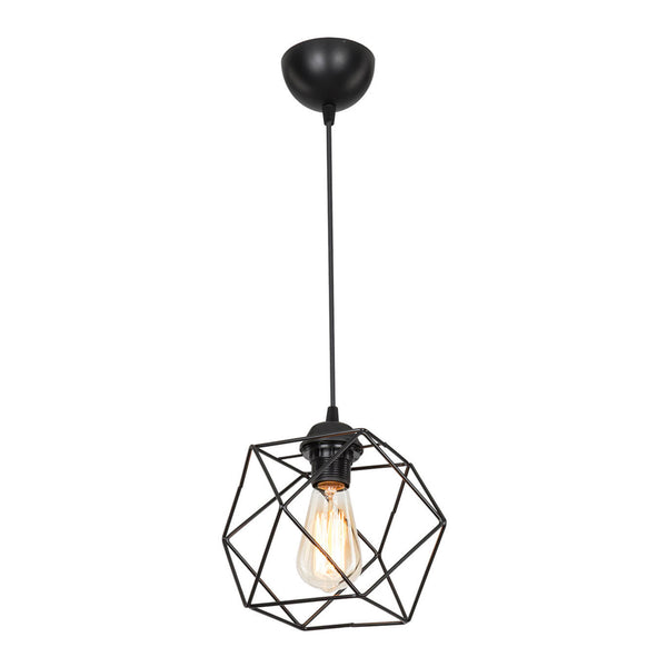 Lámpara colgante Brentwood E27 Metal Negro [lux.pro]
