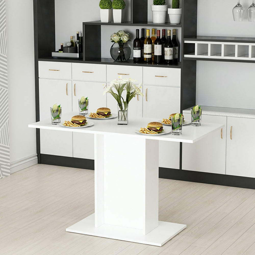 Mesa de comedor Galten para 4 personas Blanco [en.casa] - premiumXL