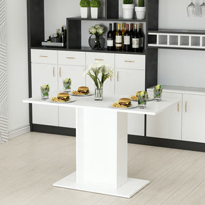 Mesa de comedor Galten para 4 personas Blanco [en.casa]