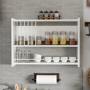 Estantería de pared Helsingør con 3 estantes Blanco [en.casa]