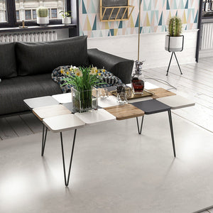 Mesa de centro Give 44x110x66 cm Multicolor [en.casa]