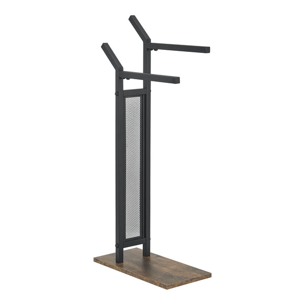 Toallero Telavi Acero 88x40x20cm Negro / Aspecto Madera [en.casa]