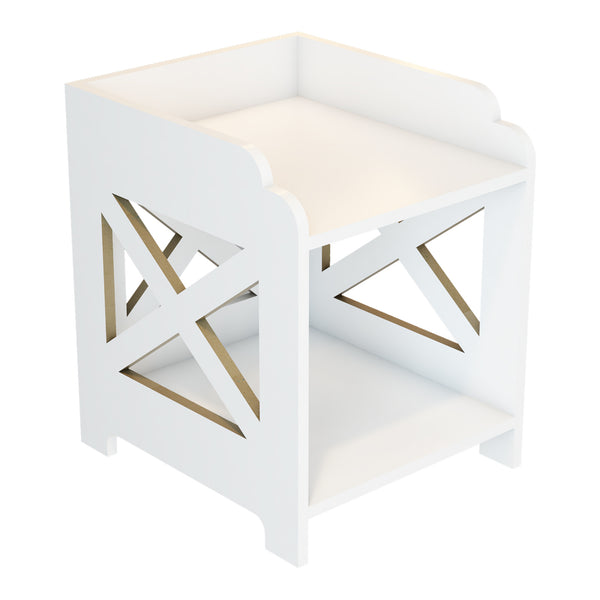 Organizador de baño Struer 23x20x22 cm Blanco [en.casa]