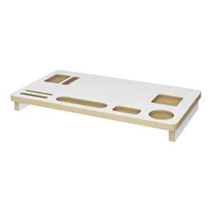 Soporte para monitor Tjele 54 x 30 x 7 cm Blanco [en.casa]