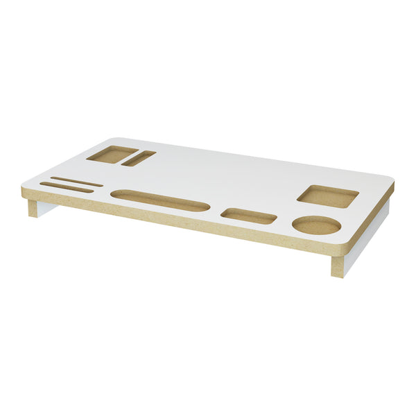 Soporte para monitor Tjele 54 x 30 x 7 cm Blanco [en.casa]