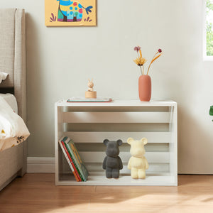Mesa auxiliar Rønde aglomerado 43 x 64 x 33 cm blanco [en.casa]