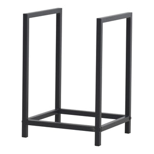 Estante para leña Torsås 40x30x50cm de acero negro [en.casa]
