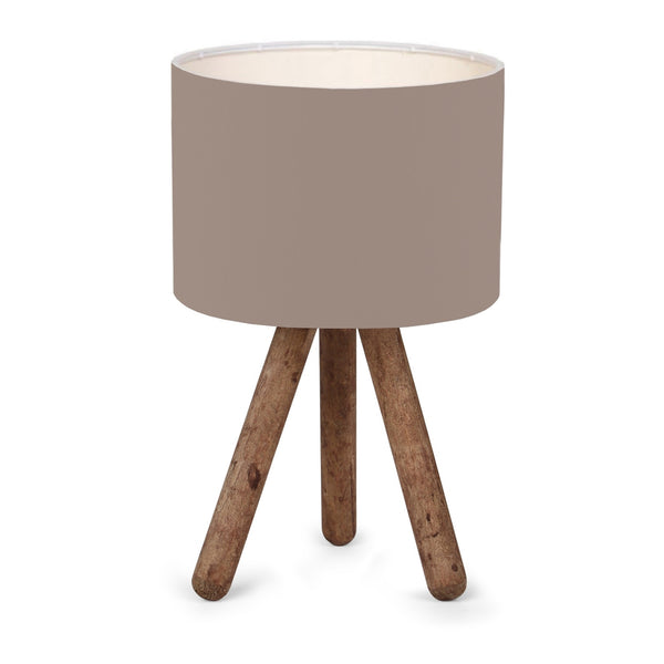 Lámpara de mesa Preston madera 1xE27 color arena [lux.pro]