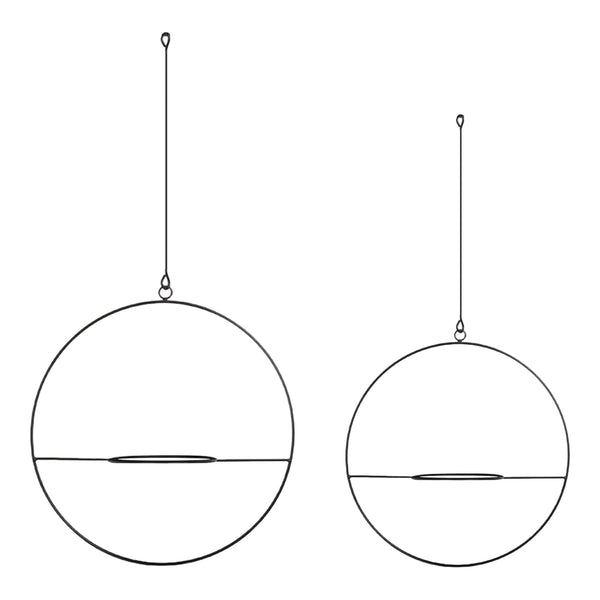 Colgador de plantas Opsterland en juego de 2 unidades negro [en.casa]